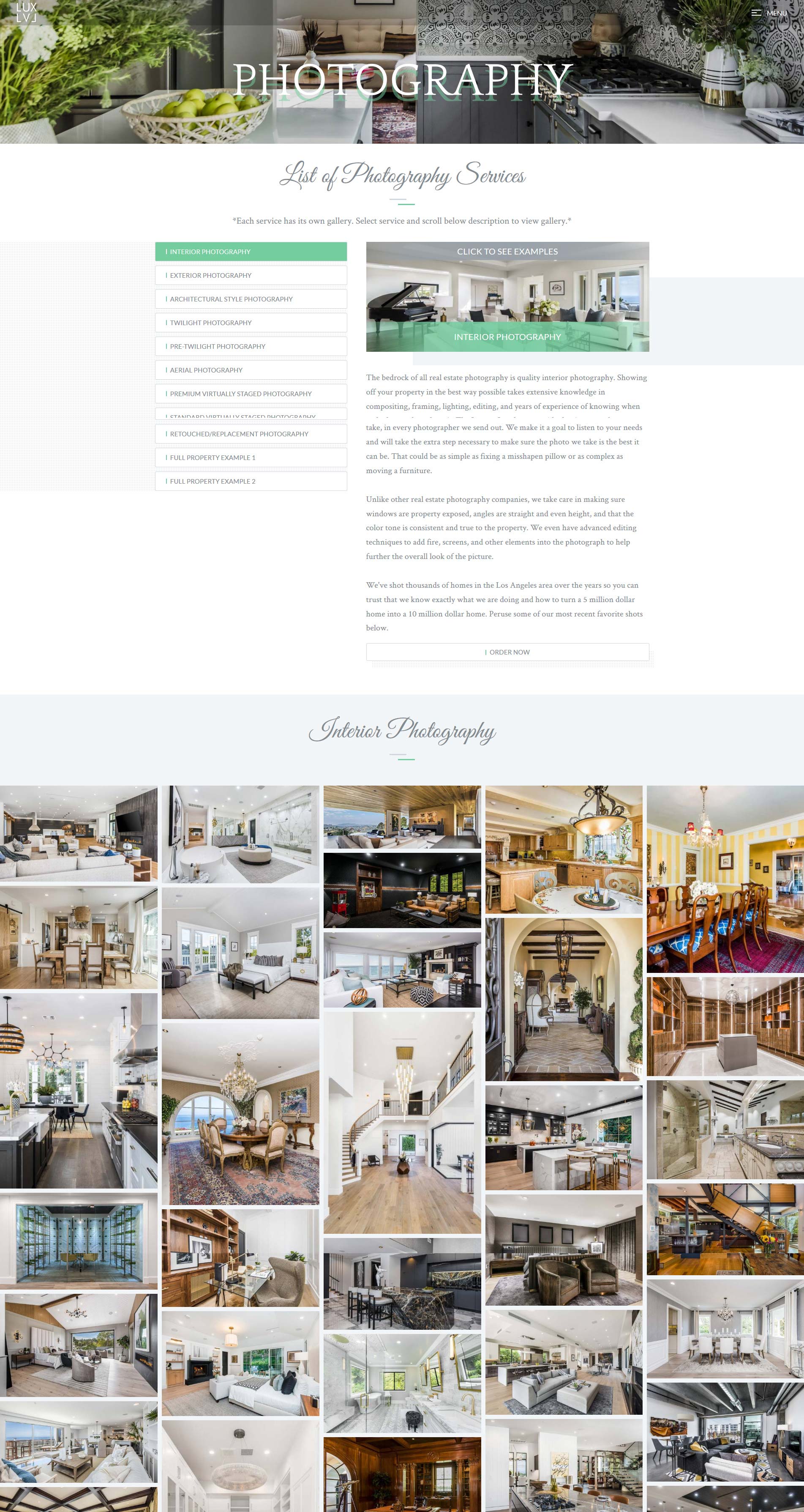 Photography page