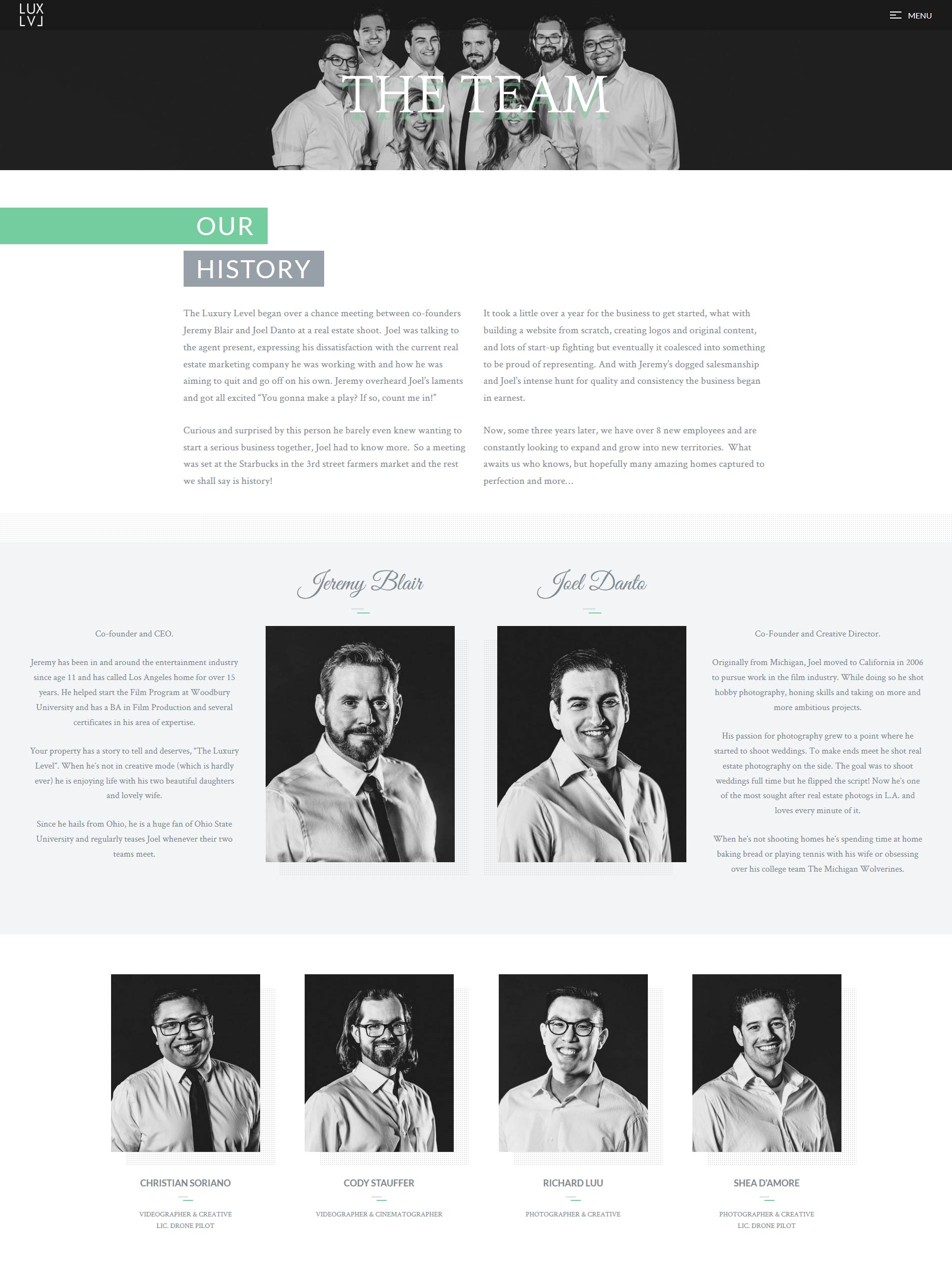 Team/About page