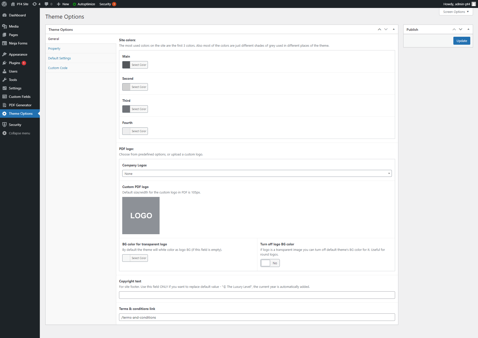 Theme Options