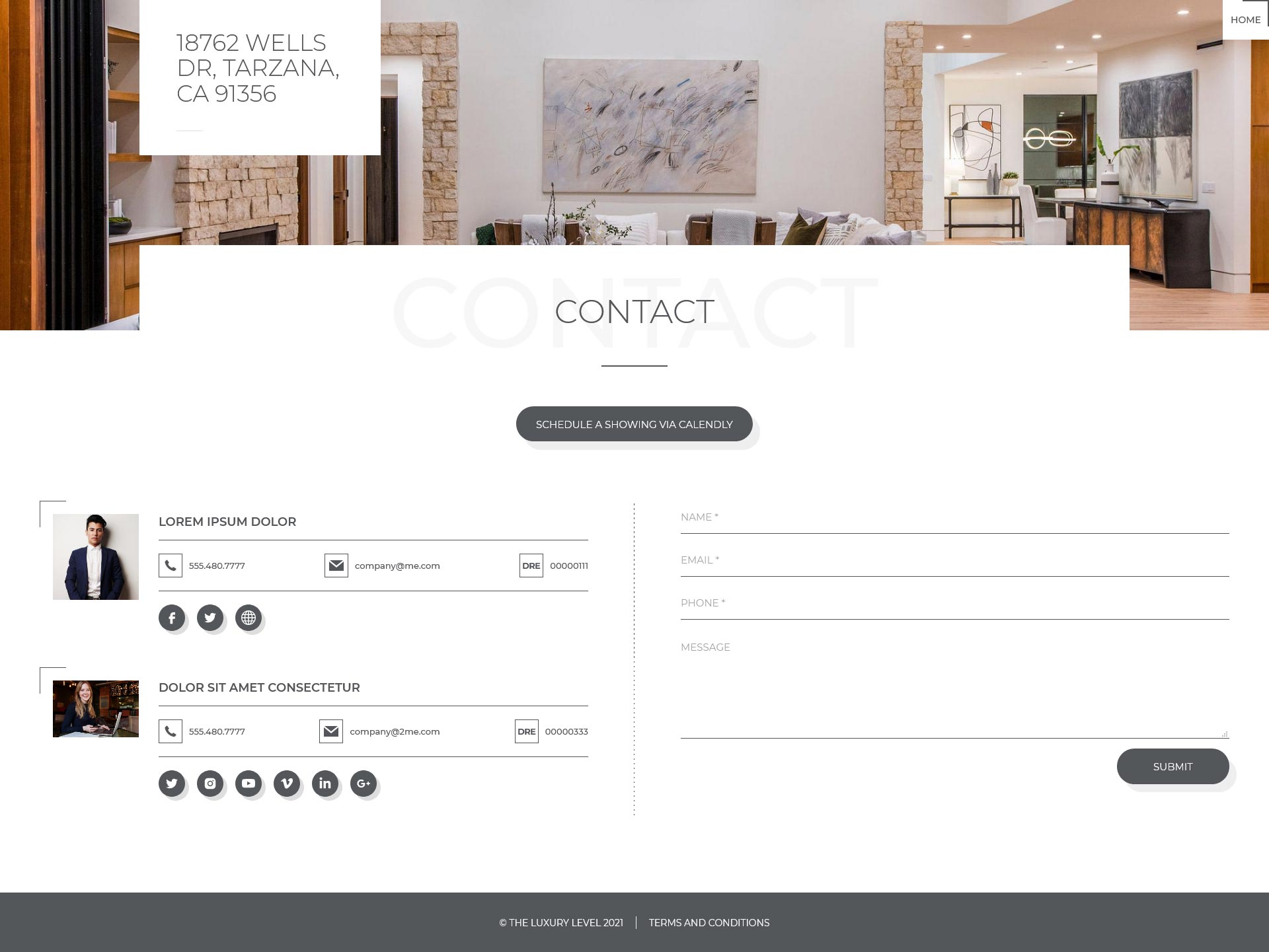 Contact page
