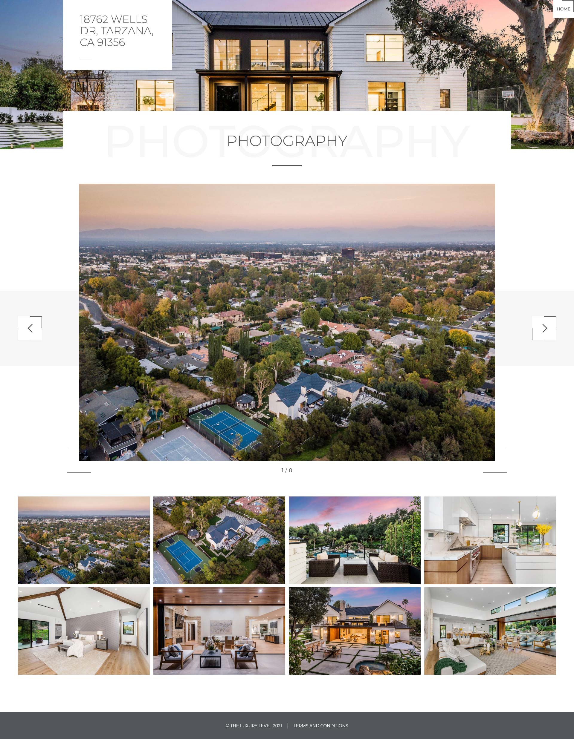Photography slider + image grid